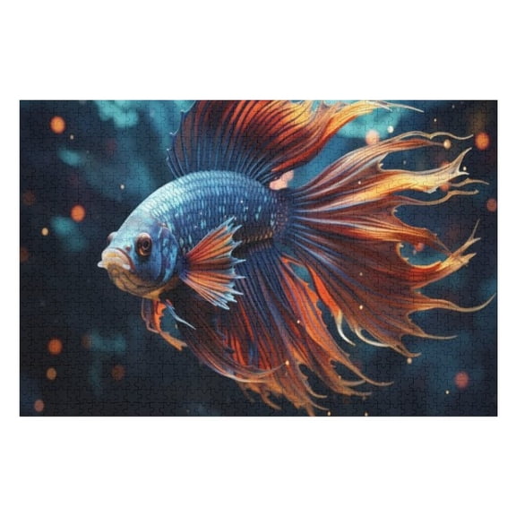 Puzzles for Adults 300 Pieces - Cute Fish Underwater Challenging Gift for Puzzle Lovers, Fun Time with Friends, Displayable Wall Decor