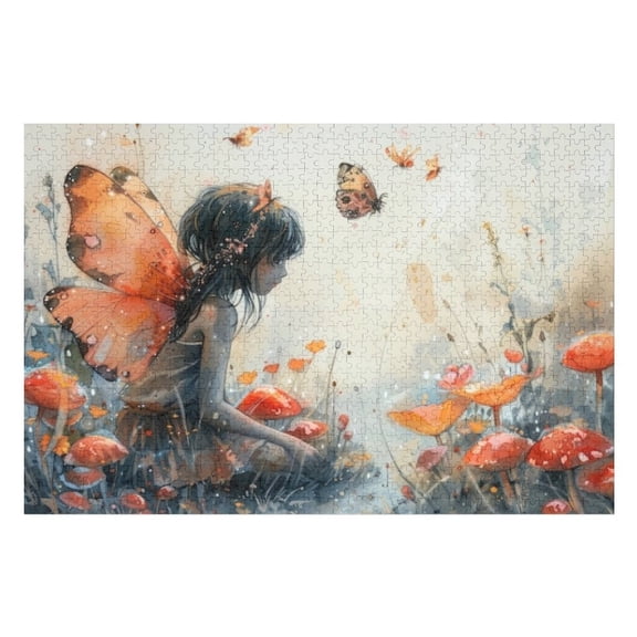 Puzzles for Adults 300 Pieces - Enchanting Watercolor Fairy Funny Puzzles Educational Games Gift for Birthday Christmas Halloween