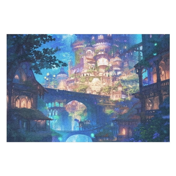 Puzzles for Adults 300 Pieces - Fantasy Magic Landscape Puzzle Challenging Educational Toys Puzzles Reduced Pressure Gift