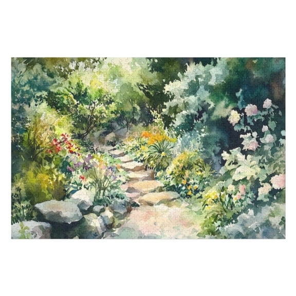 Puzzles for Adults 300 Pieces - Field path Funny Puzzles Brain Challenge Educational Game Relaxation Pastime Entertainment Activity Decorative Puzzle