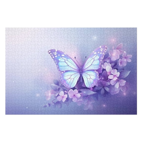 Puzzles for Adults 300 Pieces - Flower Butterfly Challenging Gift for Puzzle Lovers, Fun Time with Friends, Displayable Wall Decor