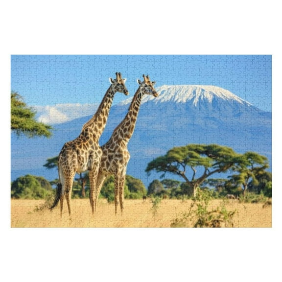 Puzzles for Adults 300 Pieces - Giraffe Wild Funny Puzzles Educational Toys, Birthday Christmas Valentine's Day Gift