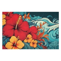 Puzzles for Adults 300 Pieces - Hawaian Flowers Fun Educational Toys Decompressing Intellectual Puzzles Gift for Easter Hallowen Christmas Birthday