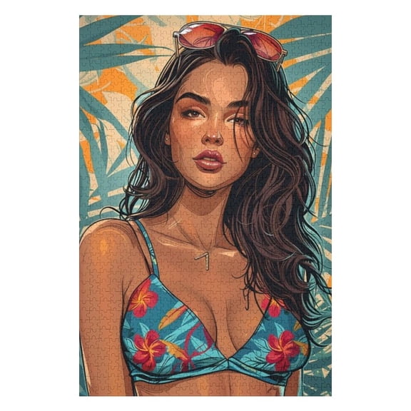 Puzzles for Adults 300 Pieces - Hawaii Retro Funny Jigsaw Puzzles Learning & Fun Educational Toys Gift