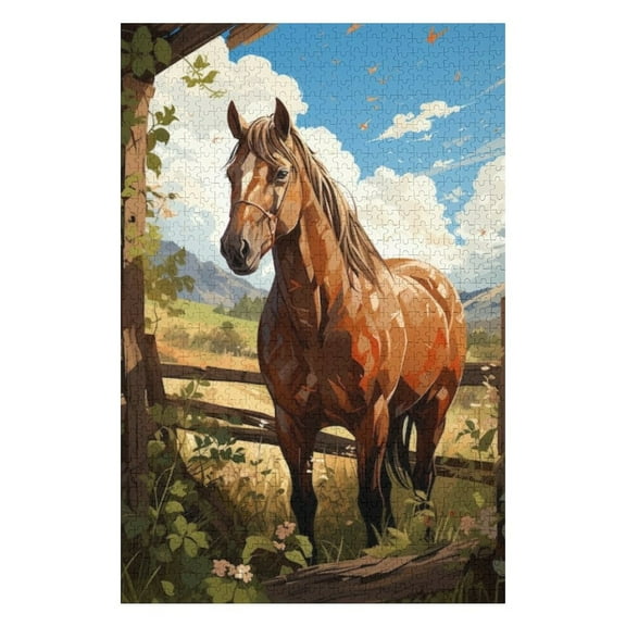 Puzzles for Adults 300 Pieces - Horse Stress Relief Puzzle, Family Entertainment, Relaxation and Leisure, Collectible Decoration Puzzle