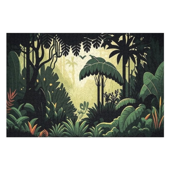 Puzzles for Adults 300 Pieces - Jungle Forest View Tropical Trees Puzzle Christmas Perfect for Relaxation Activity Difficult Challenging Puzzles