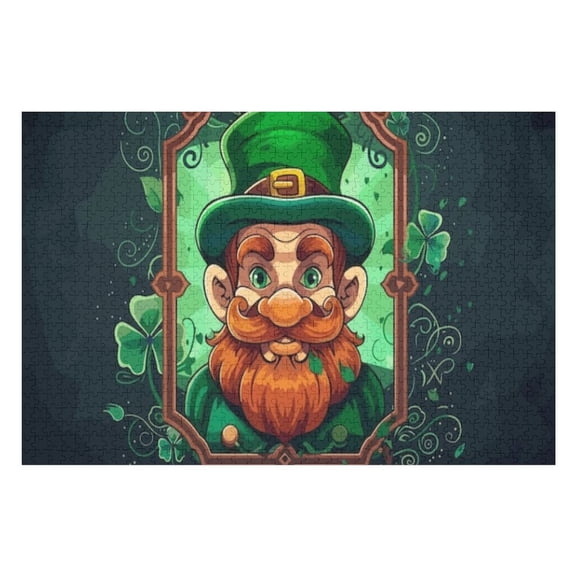 Puzzles for Adults 300 Pieces - Leprechaun Character Funny Puzzles Challenging Brain Exercise, for Puzzle Lovers Gift