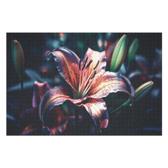 Puzzles for Adults 300 Pieces - Lily Flower Funny Challenging Puzzle Brain Teaser Activity Perfect for Game Nights