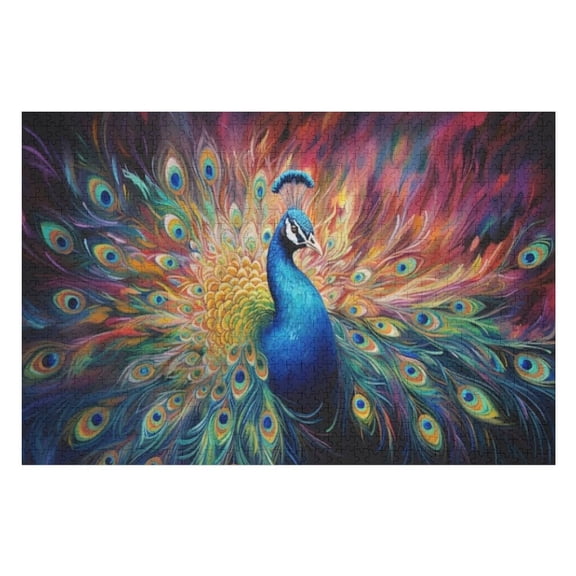 Puzzles for Adults 300 Pieces - Peacock Funny Puzzles Challenging Brain Exercise, for Puzzle Lovers Gift