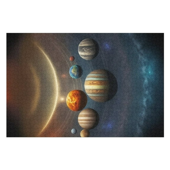 Puzzles for Adults 300 Pieces - Planets Solar System Challenging Gift for Puzzle Lovers, Fun Time with Friends, Displayable Wall Decor & Home Gift