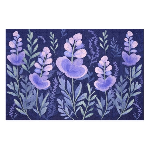 Puzzles for Adults 300 Pieces - Purple Flower Challenging Gift for Puzzle Lovers, Fun Time with Friends, Displayable Wall Decor