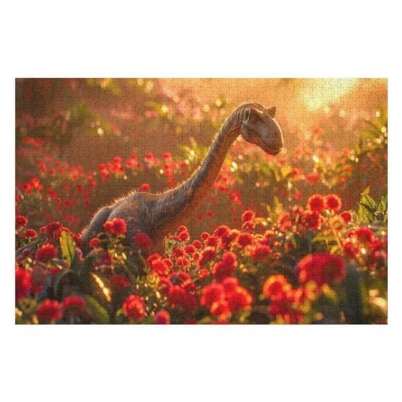 Puzzles for Adults 300 Pieces - Sauropod Dinosaur Wild Challenging Gift for Puzzle Lovers, Fun Time with Friends, Displayable Wall Decor