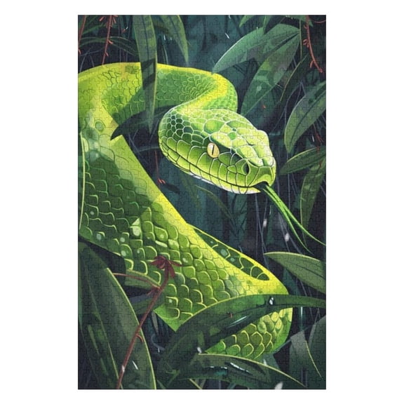 Puzzles for Adults 300 Pieces - Snake Challenging Gift for Puzzle Lovers, Fun Time with Friends, Displayable Wall Decor