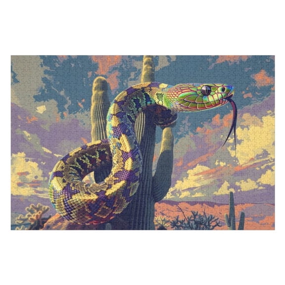 Puzzles for Adults 300 Pieces - Snake Fun Brain Puzzle Lovers Challenging and Relaxing Gifts Idea