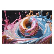 Puzzles for Adults 300 Pieces - Tasty Sweet Glazed Donut Funny Educational Puzzles, Birthday Christmas Valentine's Day Gift