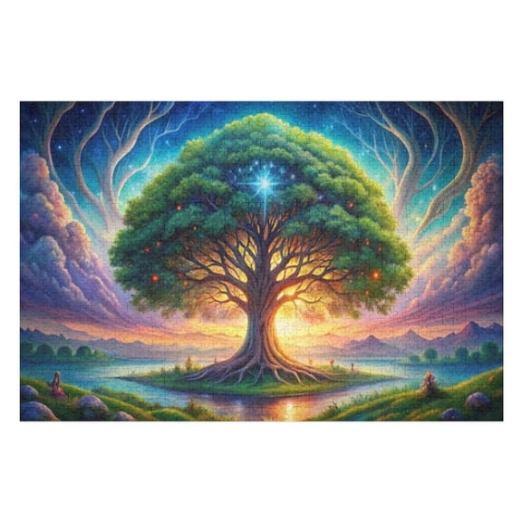 Puzzles for Adults 300 Pieces - Tree Of Life Funny Challenging Puzzle Brain Teaser Activity Perfect for Game Nights