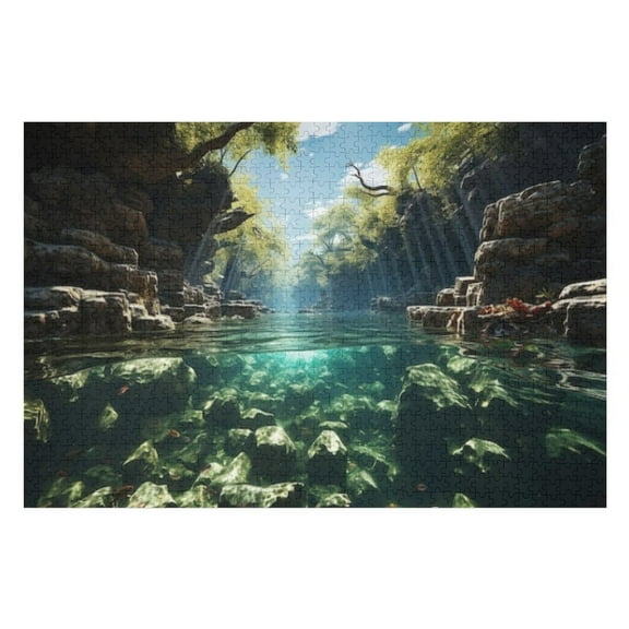 Puzzles for Adults 300 Pieces - Underwater Fish Swim Tropical Seascape Puzzle for Stress Relief and Leisure Holiday Gifts Home Decor Collectibles