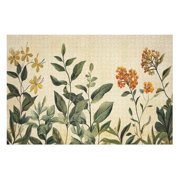 Puzzles for Adults 300 Pieces - Vintage Botanical Plants Puzzles for Family Games, Puzzle for Gifts, Funny Puzzle for Education