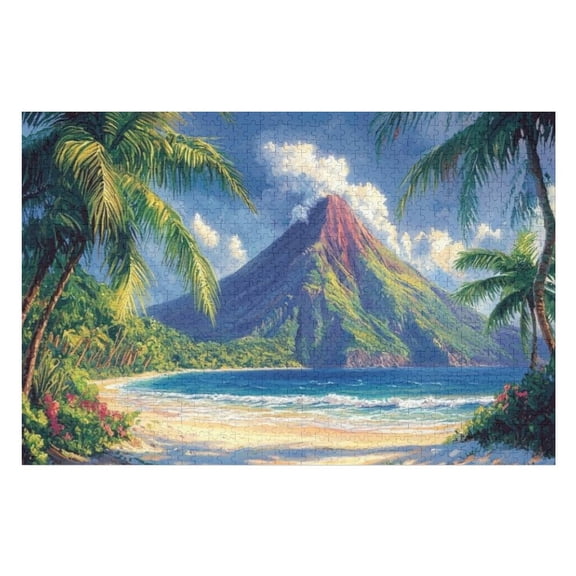 Puzzles for Adults 300 Pieces - Volcano Funny Puzzle - Unique Brain Teaser, for Puzzle Enthusiasts