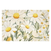Puzzles for Adults 300 Pieces - White Daisies Floral Puzzle for Stress Relief and Leisure Holiday Gifts Home Decor Collectibles