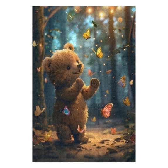 Puzzles for Adults 500 Pieces - Adorable Bear Puzzle for Stress Relief and Leisure Holiday Gifts Home Decor Collectibles