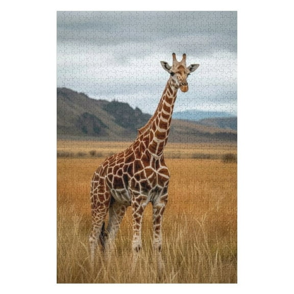 Puzzles for Adults 500 Pieces - Beautiful Giraffe Wild Challenging Gift for Puzzle Lovers, Fun Time with Friends, Displayable Wall Decor