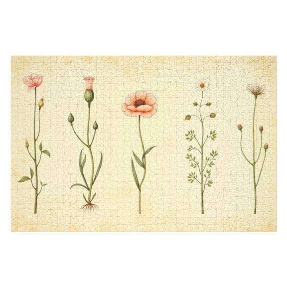 Puzzles for Adults 500 Pieces - Botanical Herbs Puzzles for Family Games, Puzzle for Gifts, Funny Puzzle for Education