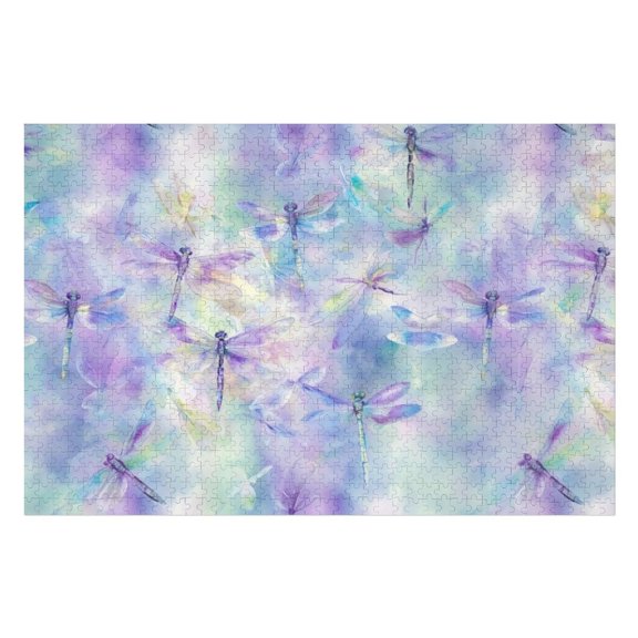 Puzzles for Adults 500 Pieces - Bunch Dragonflies Funny Puzzle Unique Difficult and Challenge Large Puzzle Game Toys Gift