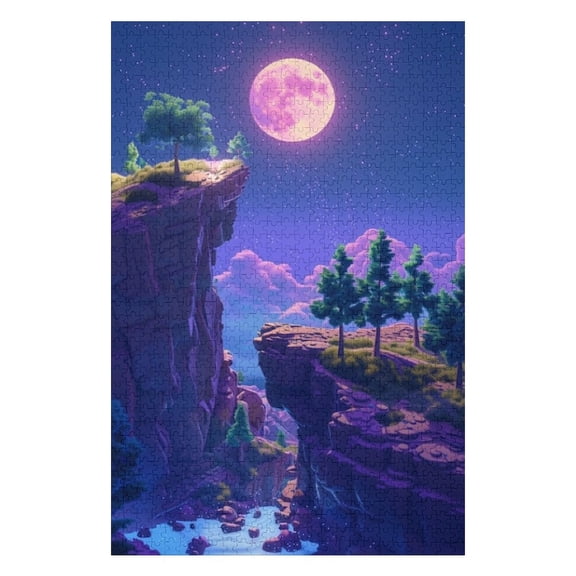 Puzzles for Adults 500 Pieces - Cartoon Night Sky Jigsaw Puzzles for Beginners Challenging and Relaxing, As A Gift Choice for Friends
