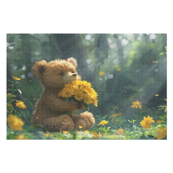 Puzzles for Adults 500 Pieces - Cute Bear Funny Challenging Puzzle Perfect for Game Nights