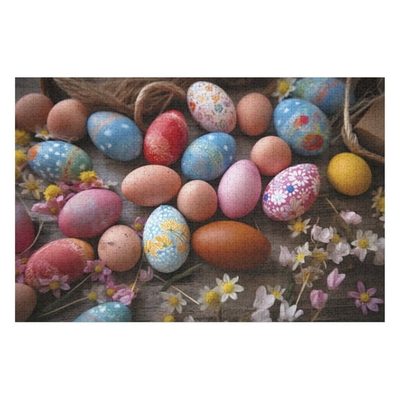 Puzzles for Adults 500 Pieces - Easter Eggs Challenging Jigsaw Puzzle, Daring to Try, Family Entertainment Interactive Fun Jigsaw Puzzle Gifts
