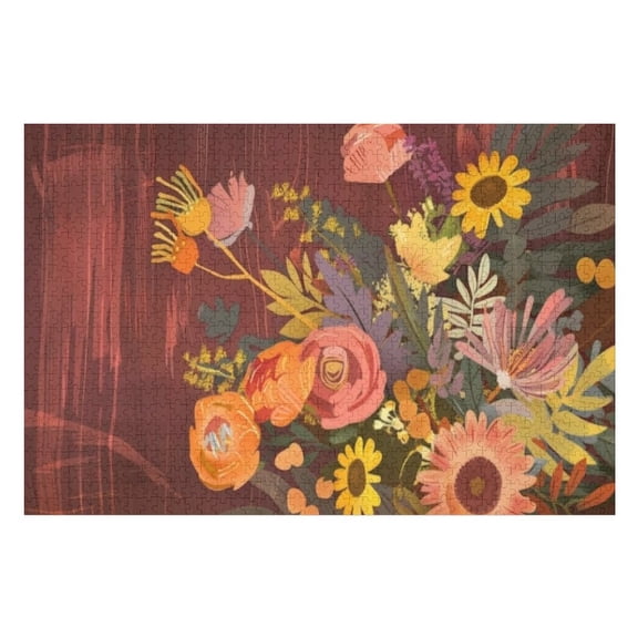 Puzzles for Adults 500 Pieces - Floral Funny Puzzles Brain Challenge Educational Game Relaxation Pastime Entertainment Activity Decorative Puzzle