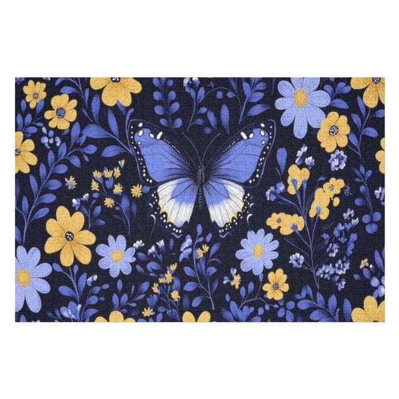 Puzzles for Adults 500 Pieces - Floral Pattern Funny Family Interactive for Puzzles Club Decor Or Gifts for Friends