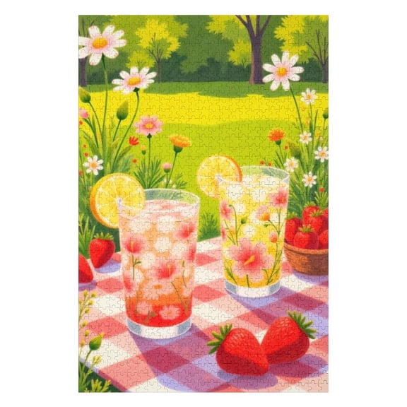 Puzzles for Adults 500 Pieces - Floral Spring Funny Inspirational Wooden Jigsaw Puzzles for Family Activities Games