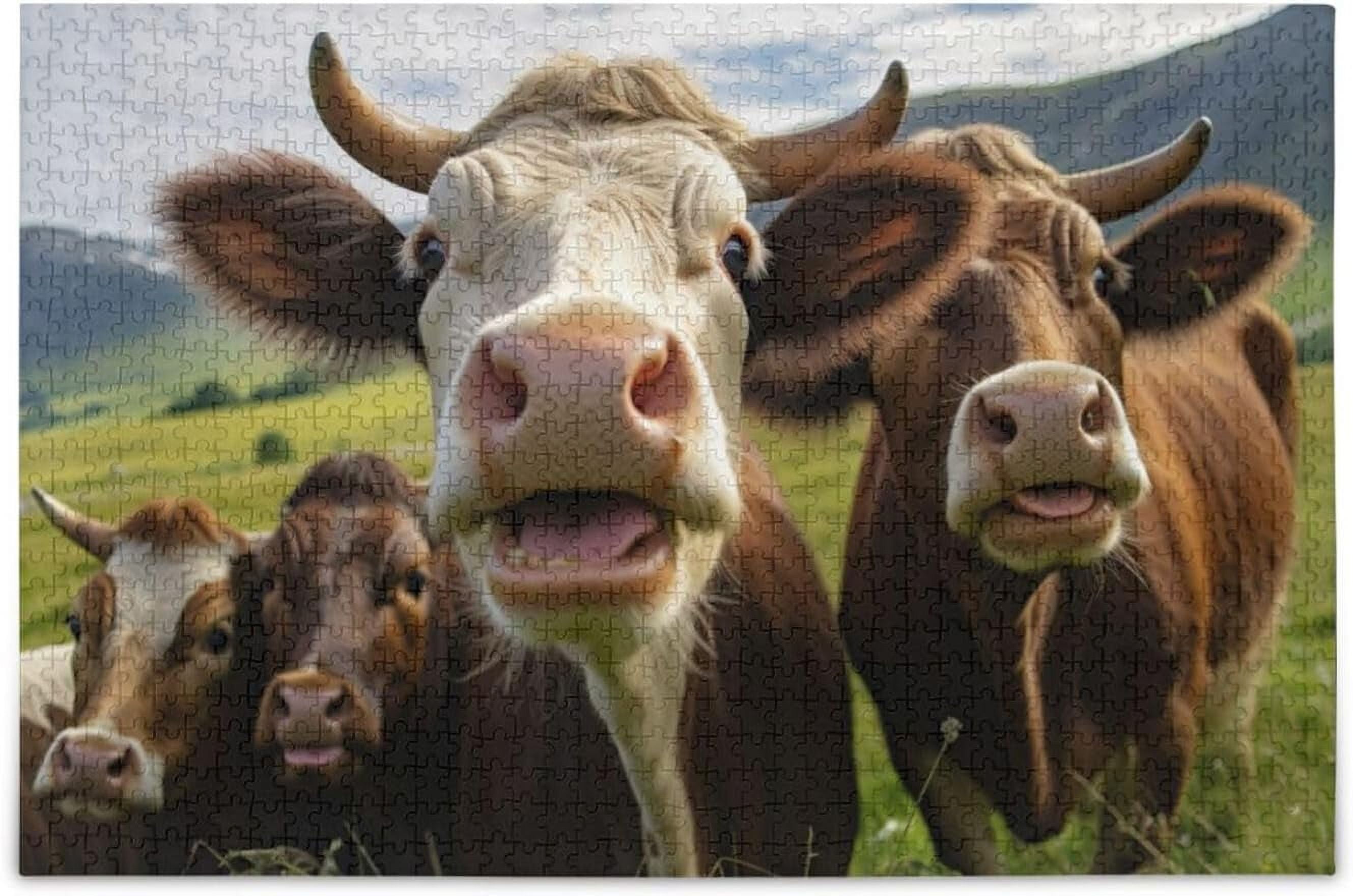 Floral Cow Jigsaw Puzzle 500 Pieces | Quilling Art Design, Adult Difficulty - View #7