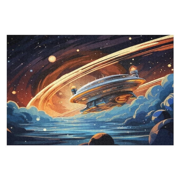 Puzzles for Adults 500 Pieces - Galaxy Planets Funny Puzzle Unique Difficult and Challenge Large Puzzle Game Toys Gift