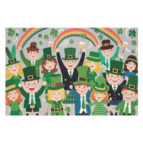 Puzzles for Adults 500 Pieces - Group People With Rainbow Funny Puzzles Challenging Brain Exercise, for Puzzle Lovers Gift
