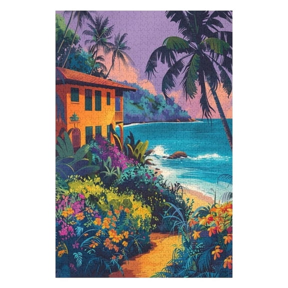 Puzzles for Adults 500 Pieces - Nature Landscape Hawaii With Style Funny Puzzles Gift for Birthday Wedding Christmas Halloween