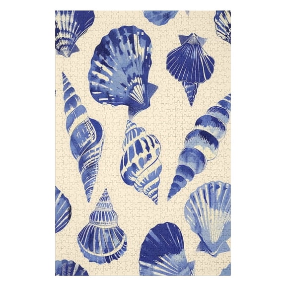 Puzzles for Adults 500 Pieces - Painted Set Seashells Style Fun Brain Puzzle Lovers Challenging and Relaxing Gifts Idea