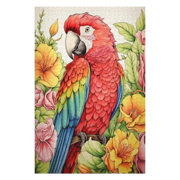 Puzzles for Adults 500 Pieces - Parrot Funny Family Interactive for Puzzles Club Decor Or Gifts for Friends