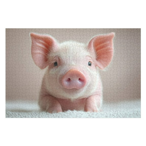Puzzles for Adults 500 Pieces - Pig Funny Puzzle Unique Difficult and Challenge Large Puzzle Game Toys Gift