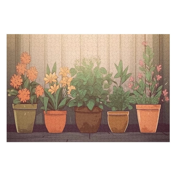 Puzzles for Adults 500 Pieces - Plants Puzzle Challenging Educational Toys Puzzles Reduced Pressure Gift