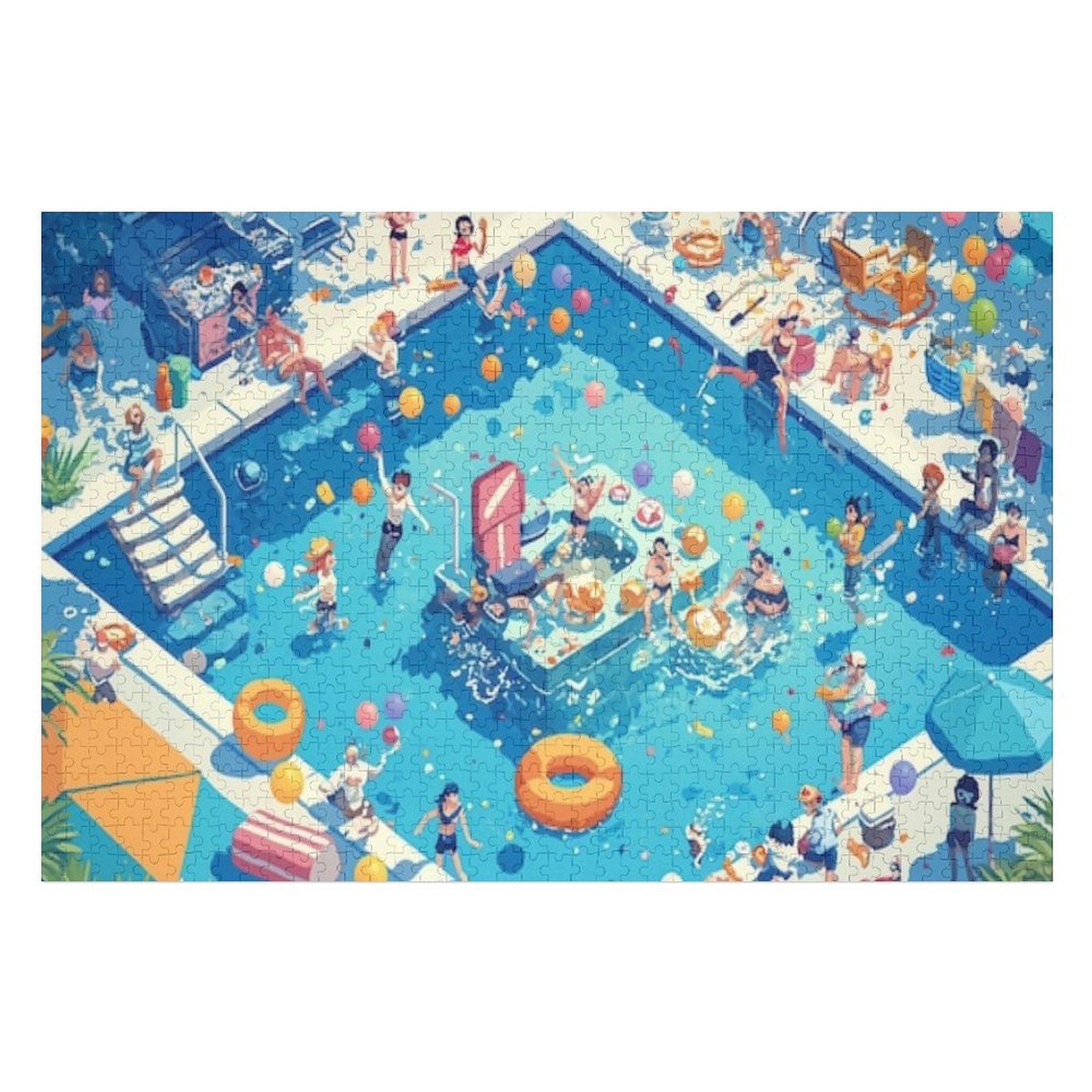 Puzzles For Adults 500 Pieces Pool Party Funny Challenging Puzzle puzzles-for-adults-500-pieces-pool-party-funny-challenging-puzzle