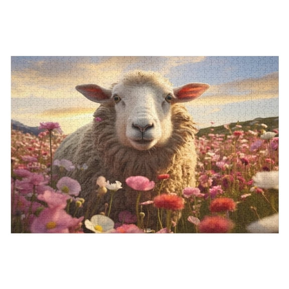 Puzzles for Adults 500 Pieces - Sheep Funny Puzzles Challenging Brain Exercise, for Puzzle Lovers Gift