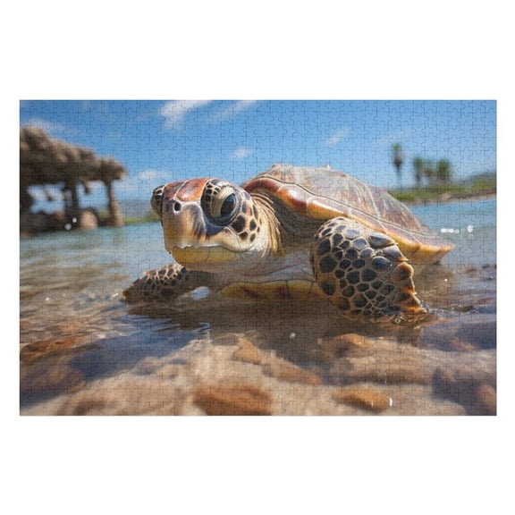 Puzzles for Adults 500 Pieces - Turtle Beach Puzzles for Family Games, Puzzle for Gifts, Funny Puzzle for Education