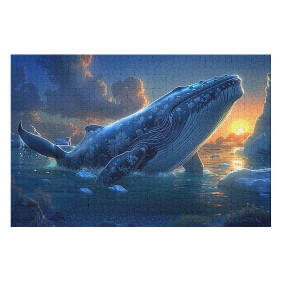 Puzzles for Adults 500 Pieces - Whale Challenging High Difficulty Jigsaw Puzzle,Great Gift for Jigsaw Lovers for Family Fun & Couples