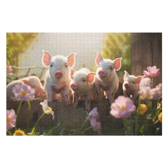 Puzzles for Adults 500 Pieces - White Fluffy Kitten Funny Jigsaw Puzzles Learning & Fun Educational Toys Gift