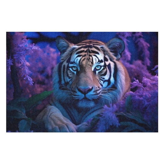 Puzzles for Adults 500 Pieces - Wild Tiger Nature Fun Brain Puzzle Lovers Challenging and Relaxing Gifts Idea
