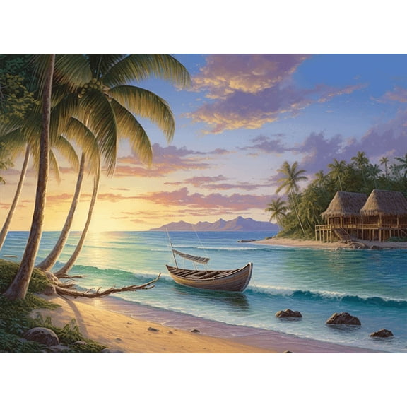 Puzzles for adults 200 pieces for adults Hidden Paradise Resort Beach Formation wooden Challenging Puzzles Perfect for Game Nights 13.9'' x 9.8''