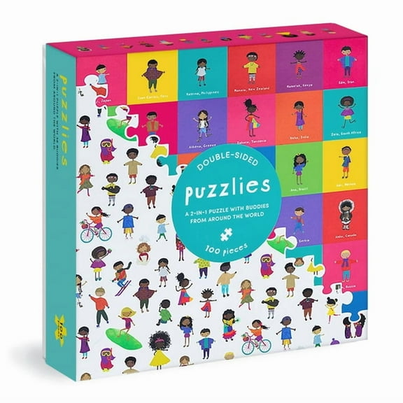 Puzzlies: 100-Piece, Double-Sided Jigsaw Puzzle, (Hardcover)